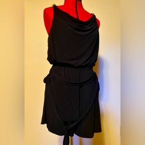 Black Calvin Klein Romper Size 8 Zip Back Belted